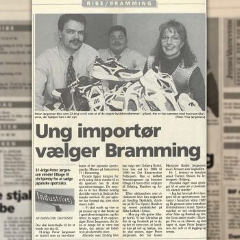 1994: Founded in Bramming by Peter og Marianne Jørgensen. Focus on sales in Denmark.